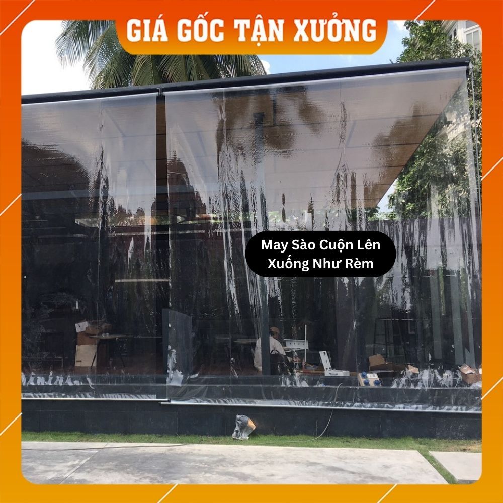 [Free Đóng Khuy - May Viền] Bạt Nhựa Trong Suốt PVC Chống Thấm (loại 0.3mm khổ 1,6m, loại mắt cáo khổ 1,4m)