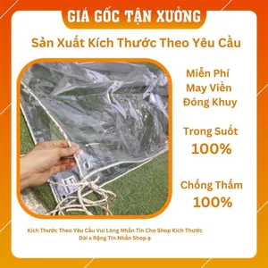 Bạt Nhựa Trong Suốt PVC Chống Thấm (loại 0.3mm khổ 1,6m, loại mắt cáo khổ 1,4m)