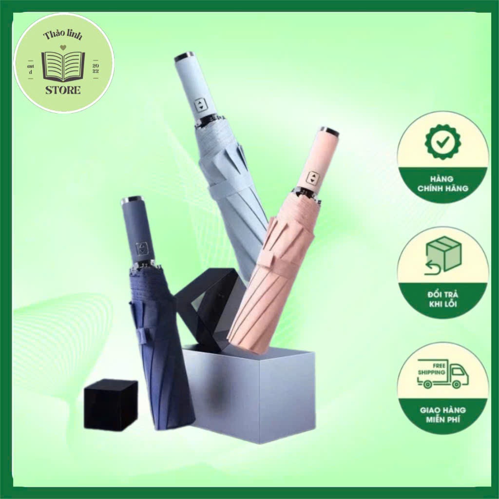 Ô TỰ ĐỘNG đóng mở Gấp Gọn 2 Chiều- Dù che nắng cầm tay chống tia UV