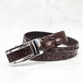 Thắt lưng cá sấu nam, dây nịt cao cấp FTT Leather da cá sấu Thái Lan loai dây liền 3.5cm nguyên bản