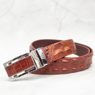 Thắt lưng cá sấu nam, dây nịt cao cấp FTT Leather da cá sấu Thái Lan loai dây liền 3.5cm nguyên bản