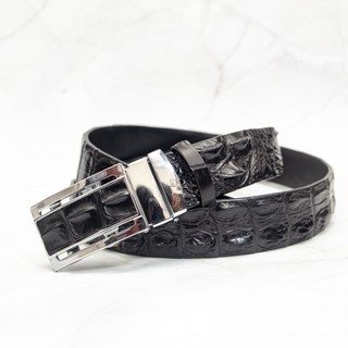 Thắt lưng cá sấu nam, dây nịt cao cấp FTT Leather da cá sấu Thái Lan loai dây liền 3.5cm nguyên bản