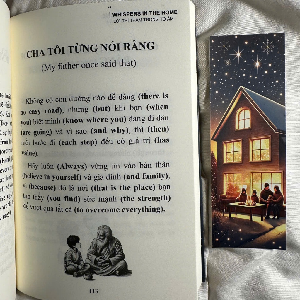 Sách Song Ngữ Lời Thì Thầm Trong Tổ Ấm - Whispers In The Home - Chính Hãng + Mã File Nghe