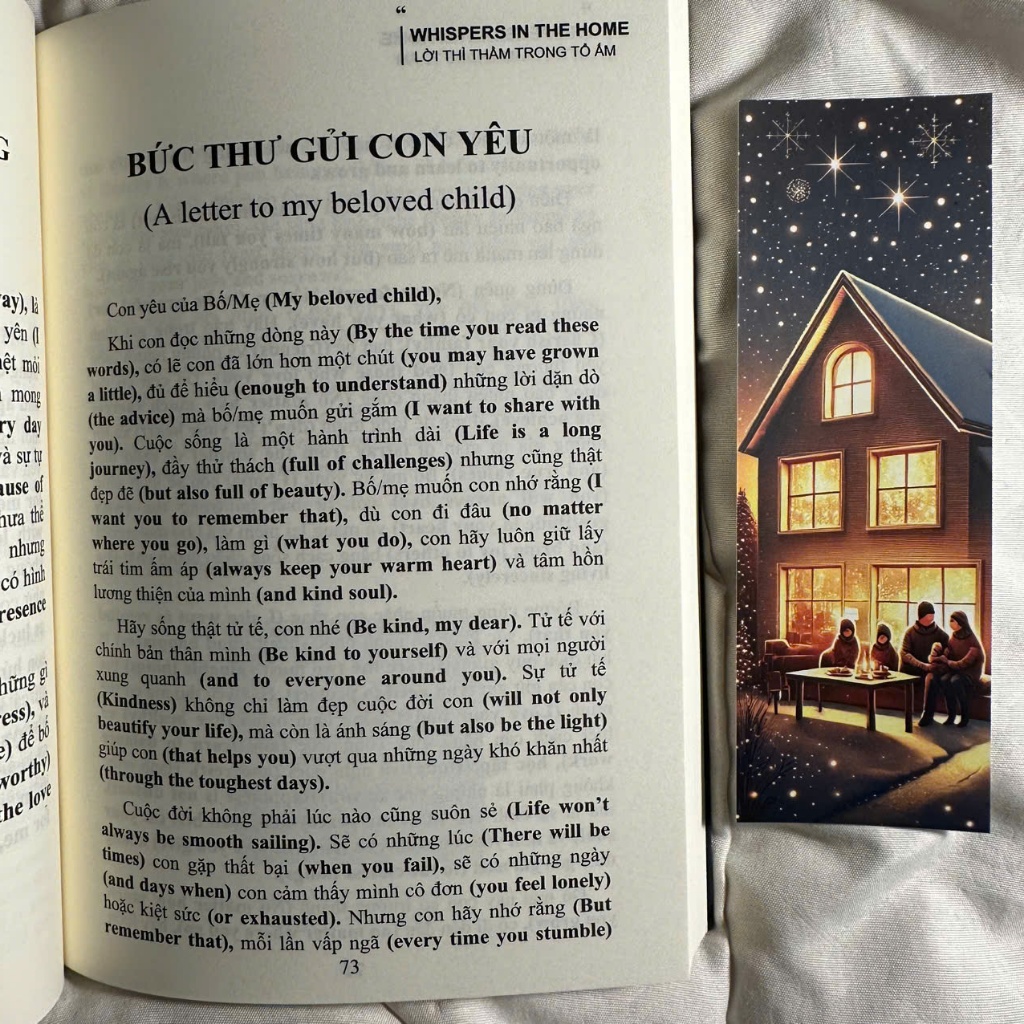 Sách Song Ngữ Lời Thì Thầm Trong Tổ Ấm - Whispers In The Home - Chính Hãng + Mã File Nghe