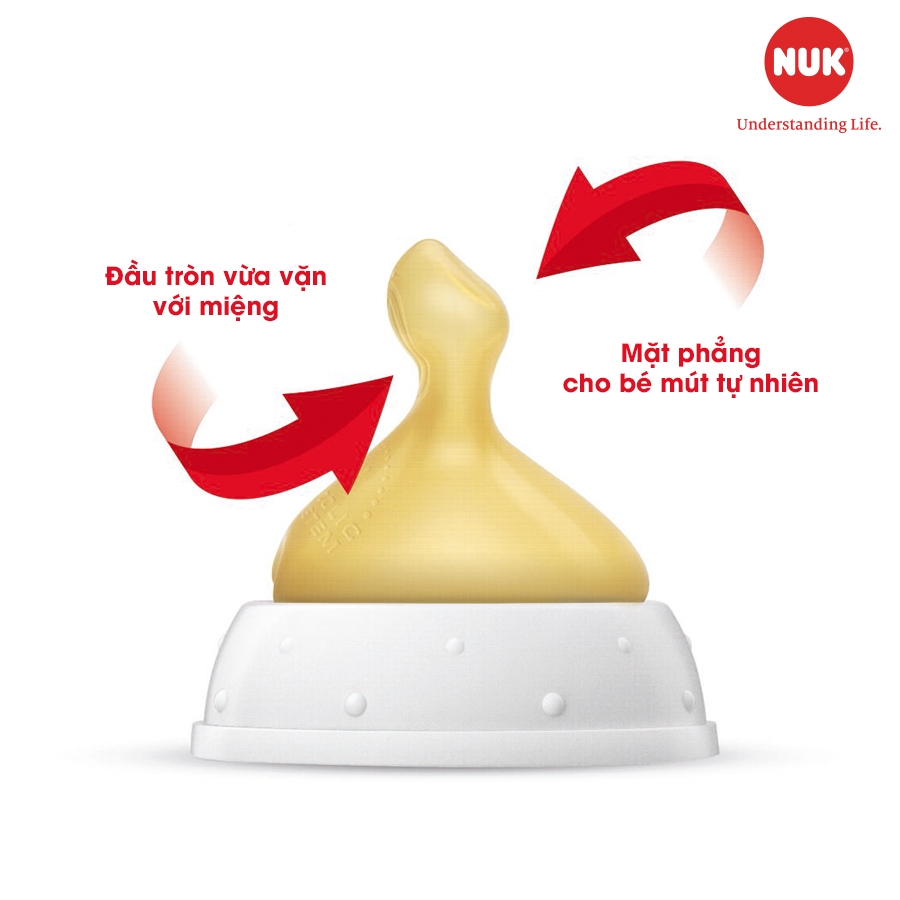 Ảnh Bộ 2 ty thay bình sữa Nuk cao su đủ size 4