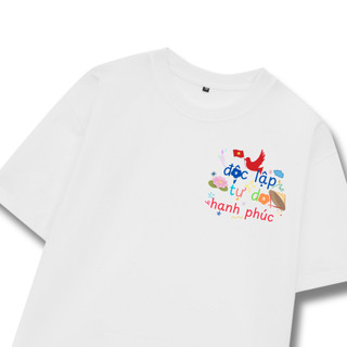 Áo Thun Unisex QCQT Độc Lập Tự Do VN, Áo Phông Nam Nữ Form Rộng Tay Lỡ Chất Thun Cotton60 Mềm Mịn