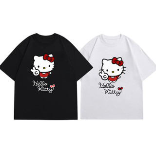 Áo Thun Unisex Hello Kitty VN, Áo Phông Nam Nữ Form Rộng Tay Lỡ Chất Thun Cotton60 Mềm Mịn