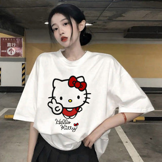 Áo Thun Unisex Hello Kitty VN, Áo Phông Nam Nữ Form Rộng Tay Lỡ Chất Thun Cotton60 Mềm Mịn