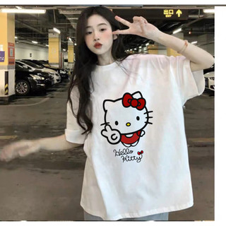Áo Thun Unisex Hello Kitty VN, Áo Phông Nam Nữ Form Rộng Tay Lỡ Chất Thun Cotton60 Mềm Mịn