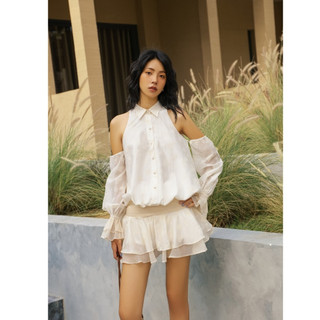 Đầm OLV sơ mi tay rời mặc được nhiều kiểu Elspeth phù hợp đi chơi đi biển mùa hè