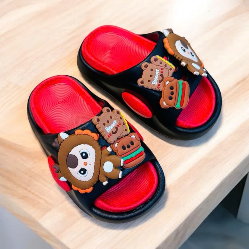 Dép bánh mì cho bé trai bé gái hình Babythree đế cao siêu nhẹ êm chân bé