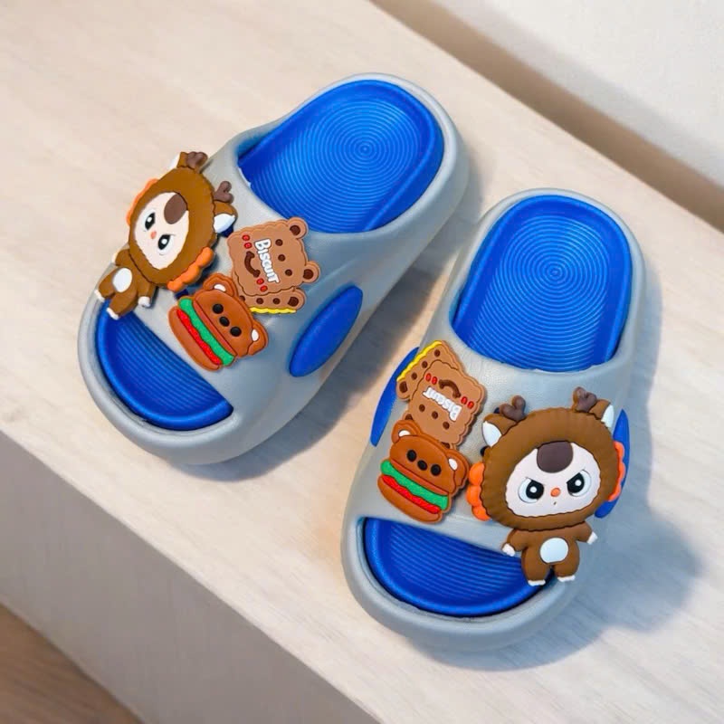Dép bánh mì cho bé trai bé gái hình Babythree đế cao siêu nhẹ êm chân bé