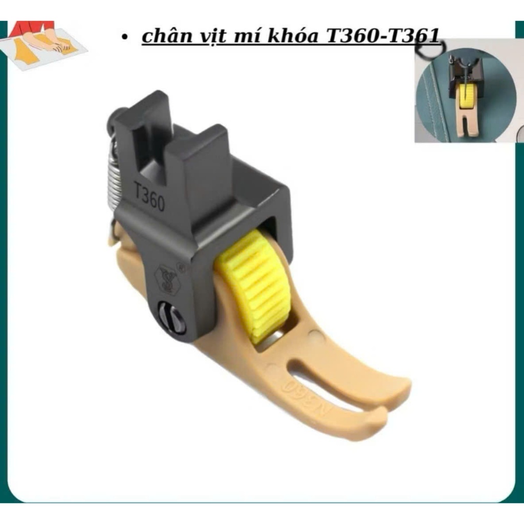 Chân Vịt 3 Ly Bánh Xe Chống Nhăn Trái Phải – Máy May 1 Kim Công Nghiệp T360/T361