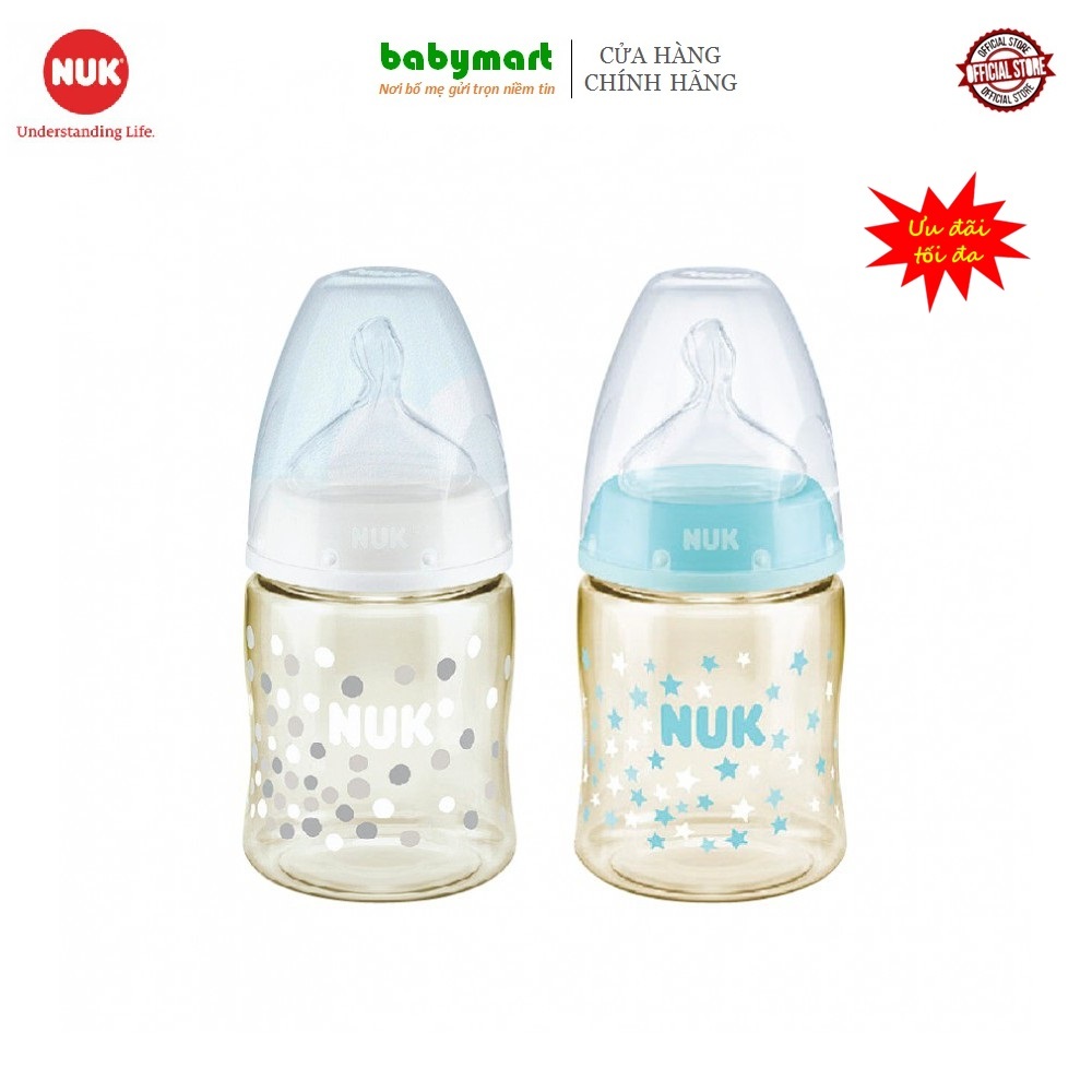 Ảnh Bình sữa Nuk Premium Choice+ nhựa PPSU 150ml núm ti S1-M 1