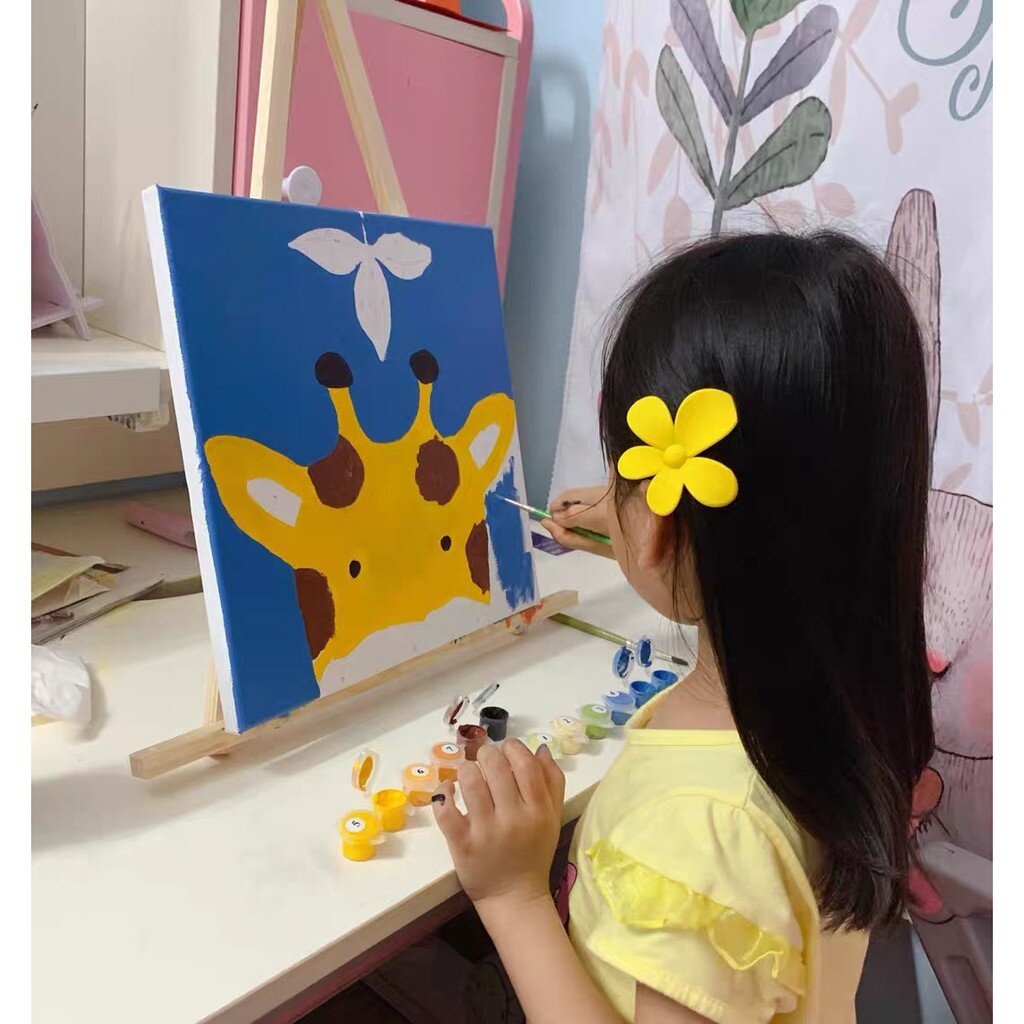 Giá vẽ tranh bằng gỗ mini để bàn chuyên dụng tô và trang trí tranh số hóa
