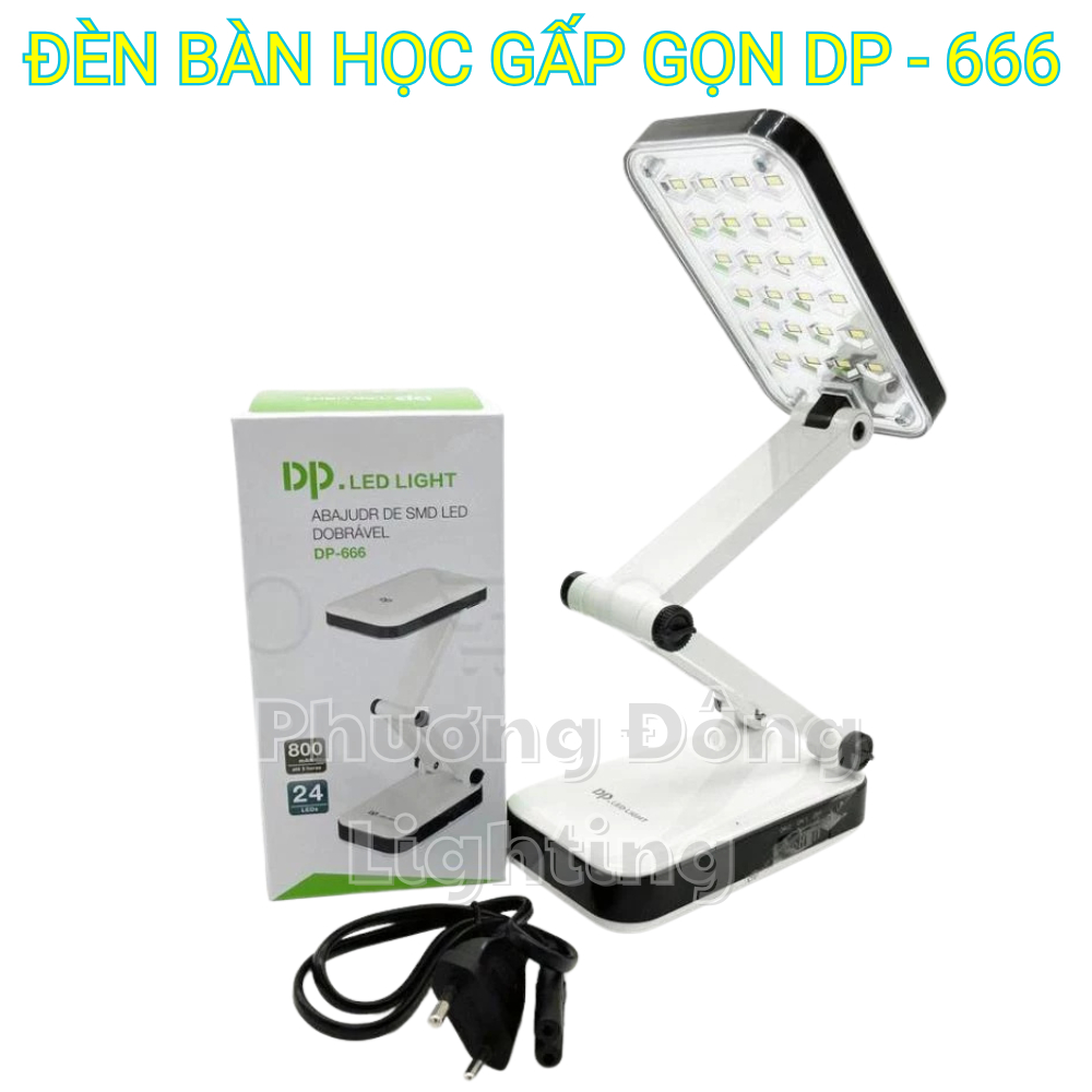 Đèn bàn học Đèn LED để bàn DP 666 24 bóng LED có thể Gấp Gọn Tiện dụng