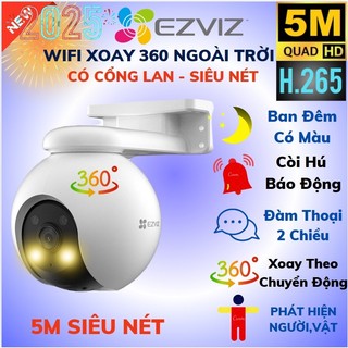 Camera WIFI Ngoài Trời Xoay 360 EZVIZ H8 PRO, H8C, 5MP 3MP 2K 3K SIÊU NÉT Màu Ban Đêm - Chính Hãng
