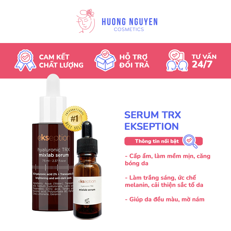 Serum HA + 3% Tranexamic Acid Mờ Nám, Sáng Da Ekseption Hyaluronic TRX 75ml