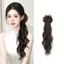 Kẹp tóc giả đuôi ngựa nối dài ngoặm tóc xoăn gợn sóng nước có kèm nơ lụa tua rua cho nữ thời trang Hàn Quốc