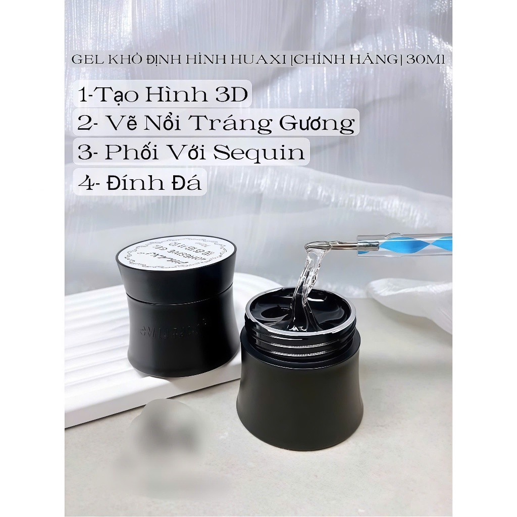 [CHÍNH HÃNG ] 10g /30ml Gel định hình Huaxi chính hãng gắn móng úp,nặn charm, định hình móng, gel gôm... chuyên làm nail