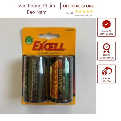 Vỉ 2 viên Pin đại LR20 Alkaline Excell LOẠI TỐT-VPP Bảo Nam | Shopee ...