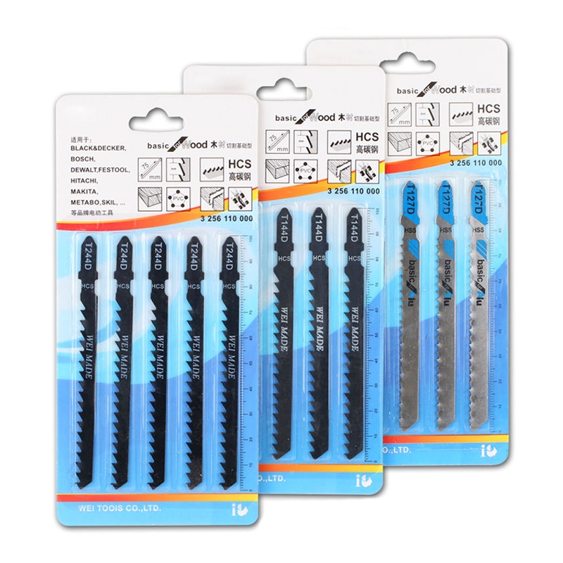 Lưỡi cưa lọng gỗ, sắt T144D T244D T127D chất liệu Thép carbon (Vỉ 5 lưỡi)