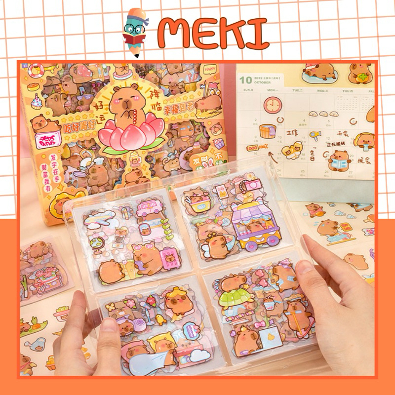 Hộp 100 Sticker Cute Dễ Thương – 1000 Hình Dán Hàn Quốc Trang Trí Tập ...