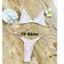 Bikini cao cấp hồng phấn phối ren, Bikini 2 mảnh lọt khe (sẵn hàng_che tên)