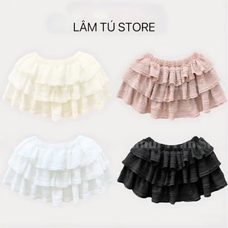 Chân Váy Xòe 3 Tầng Coquette Dễ Thương Có Quần Bảo Hộ Freesize Lâm Tú Clothing