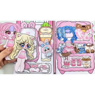 Đồ chơi bóc dán Búp bê Gacha phong cách Baby Three đáng yêu