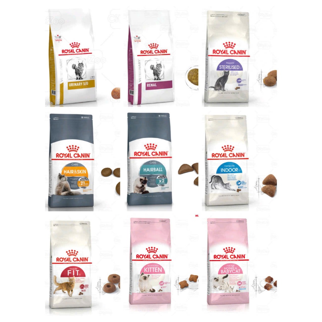Thức ăn mèo ROYAL CANIN mother babycat-kitten-indoor-fit- hairball-hairskin-urinary-renal-Sterilised (triệt sản)