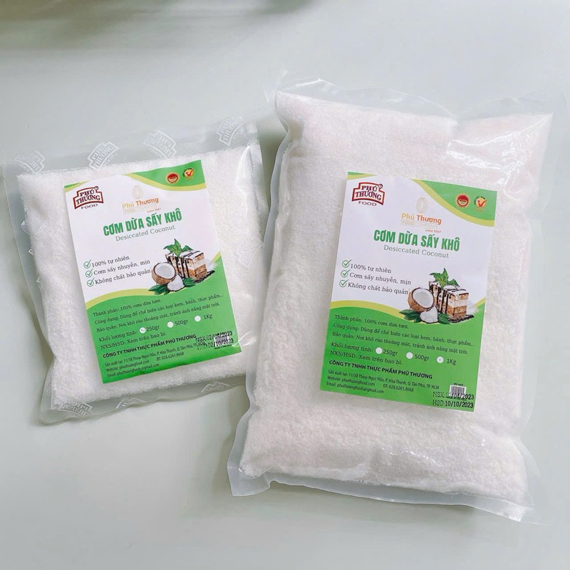 Cơm dừa sấy mịn béo trung >45%