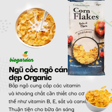 Ngũ cốc Ăn sáng hữu cơ bắp ngô cán dẹp 250gr - Sotto - Ăn Kiêng - Ăn thực dưỡng - BioGarden