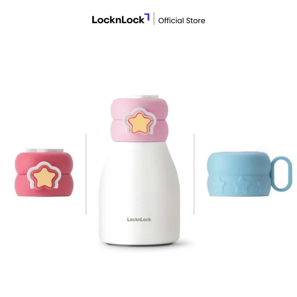 Bình Giữ Nhiệt Cho Bé LocknLock Magic Star Tumber LHC1493, Dung Tích 560ml, 3 Màu, Kèm Ống Hút, Túi Đựng - K-MALL