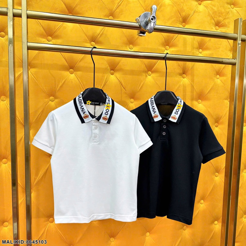 Áo Polo Nam Donce Thêu Chữ Cổ Siêu Đẹp - Áo Polo Bé Trai DONCE Trơn Đơn giản