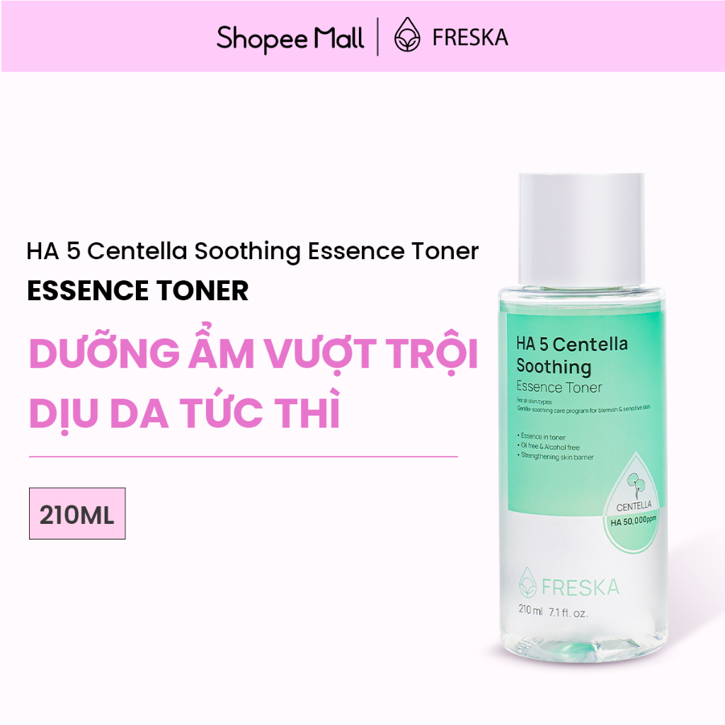 Ảnh Nước hoa hồng làm dịu Freska HA5 Centella Soothing Essence Toner 210ml 2