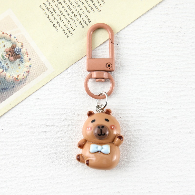 Hoạt Hình Dễ Thương Capybara Hải Lý Móc Khóa Xe Ba Lô Phụ Kiện Trang Trí Quà Tặng Nhỏ