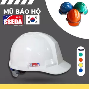 Mũ bảo hộ lao động SEEDA nút vặn lót xốp nhựa ABS HPS4 dùng trong lao động công trình