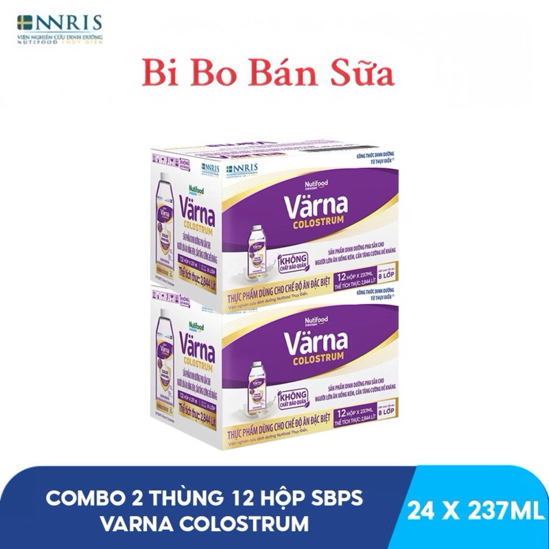 COMBO 2 Thùng 24 Hộp Sữa Bột Pha Sẵn Varna Colostrum - 237ml [Tăng Đề Kháng Nhanh]