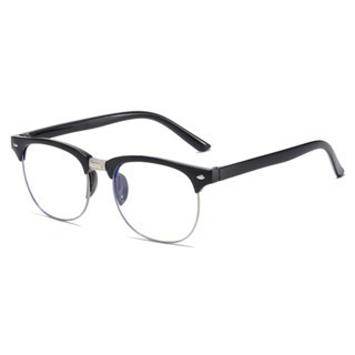 Kính nửa gọng nam nữ chống tia UV ánh sáng xanh phong cách hàn quốc, Mắt kính mát không độ Styley K019
