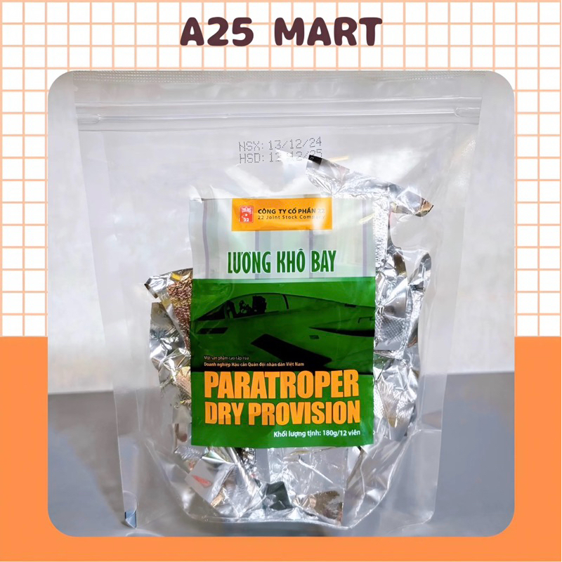 Lương Khô Bay Mini Gói 180g x 12 Viên | Shopee Việt Nam