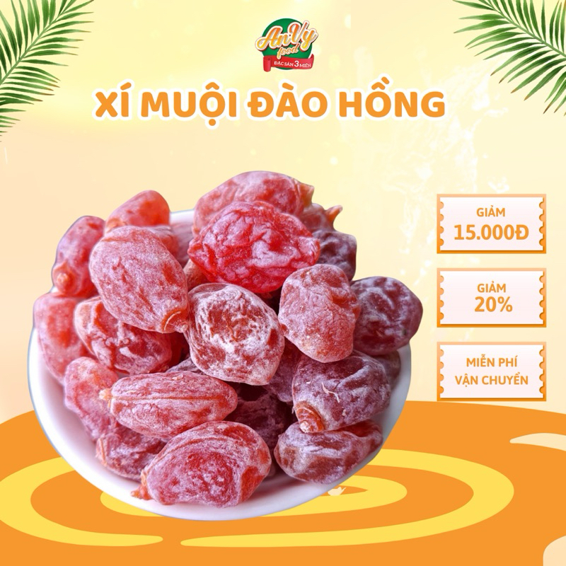 Xí Muội Đào Hồng 500Gr - Ô Mai Đào Hồng Bao Tử Không Hạt Chua Ngọt