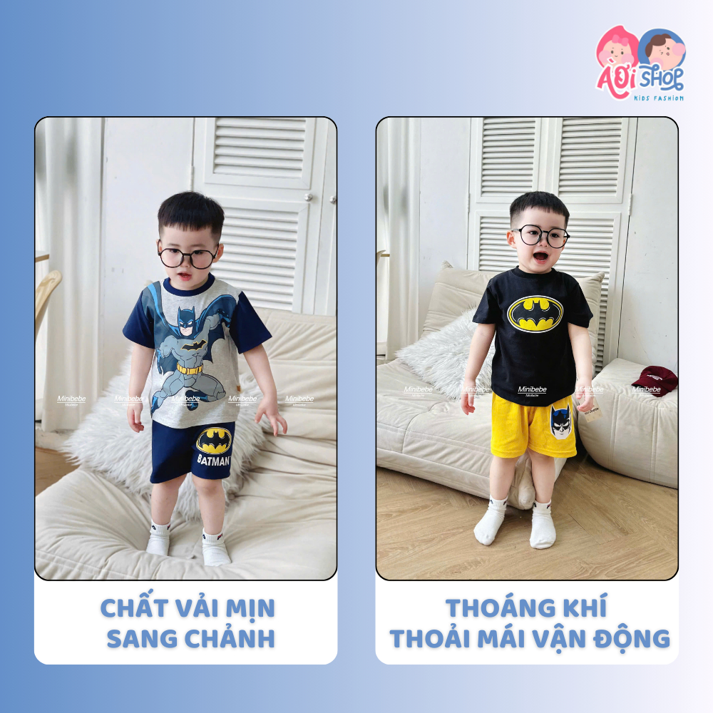 [À ƠI KID FASHION] H22- set 2 bộ cộc batman- a100.94