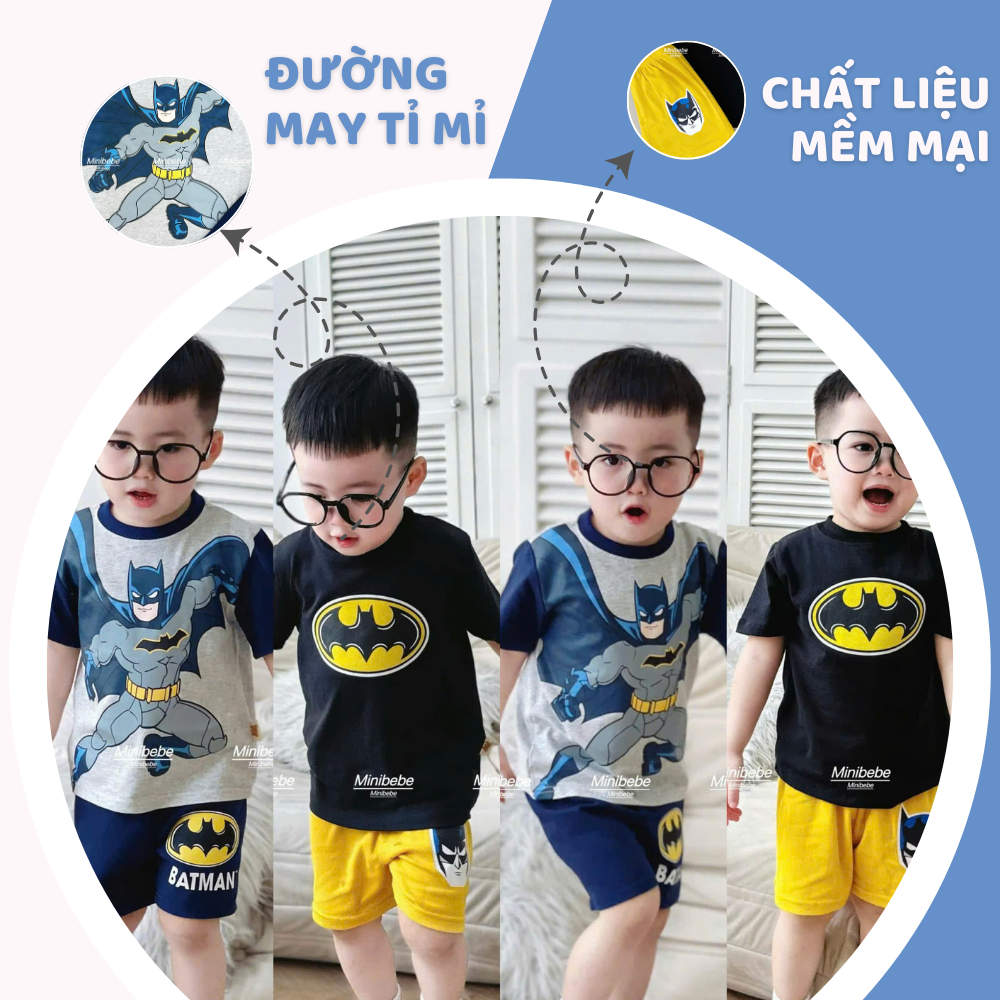 [À ƠI KID FASHION] H22- set 2 bộ cộc batman- a100.94