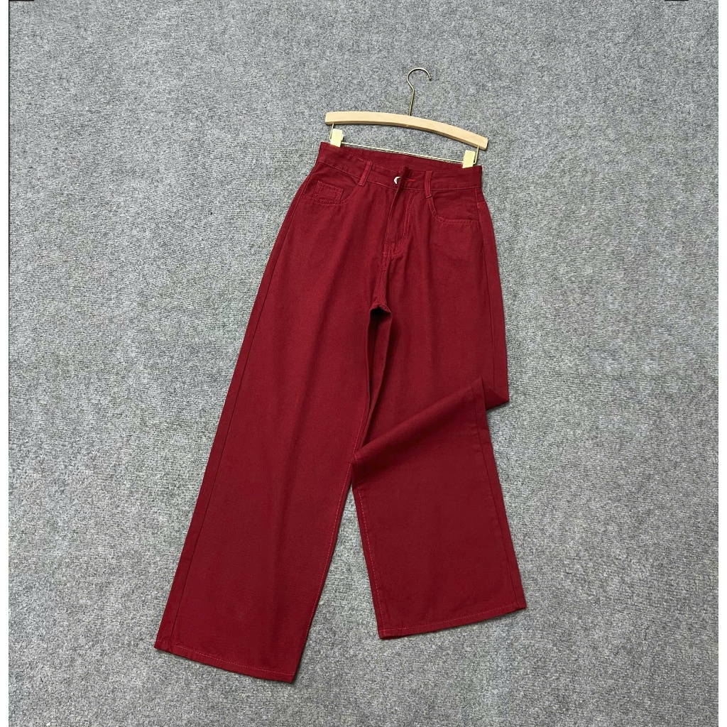 Quần Kaki Lưng Cao Sang Màu Đỏ Bigsize Nữ Lên Phom Tôn Dáng Cho Các Nàng Mũm Mỉm Q536