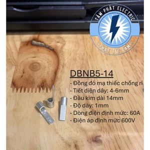 Đầu Cosse pin trần DBNB5-14 KST | Cos đặc dây 4–6mm², đầu cos điện mạ thiếc, cos công nghiệp