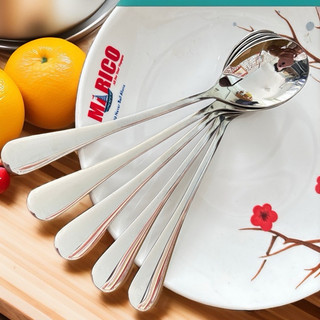 Inox 304 Thìa Cơm Giot Nước  Muỗng Lớn Size 18.5cm Dày Đẹp Bền Thìa ăn Phở cháo Bún