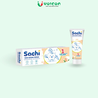 Kem Đánh Răng Cho Bé Sachi Nuốt Được Chiết Xuất Cúc La Mã Mộc Lan Lô Hội Ngừa Sâu Răng Tuýp 60g