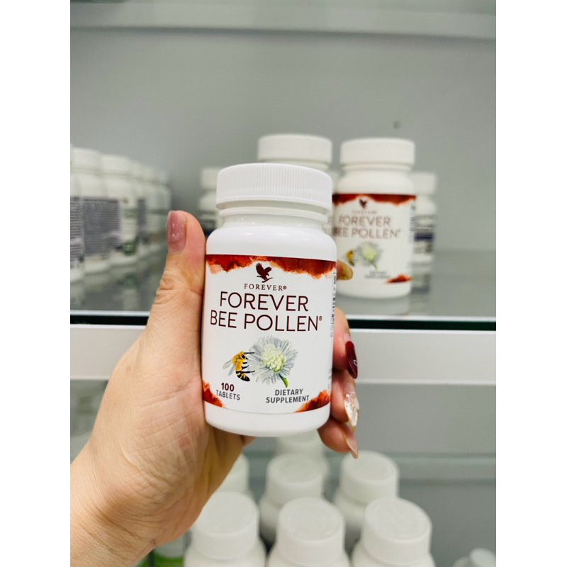 Viên phấn ong #026Flp Lô Hội. Forever Bee Pollen. Hỗ trợ nội tiết, tăng đề kháng. Lọ 100 viên