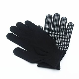 SET 50 ĐÔI Bao Tay Lao Động Màu Đen có Hạt Cao Su Chống Trượt - Găng Tay Dùng Kéo Co Làm Vườn An Toàn OKAMAS